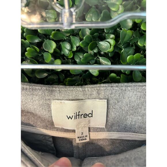 Wilfred Gray High Rise Tapered Cropped Wool Pants Size 2 - Picture 3 of 6